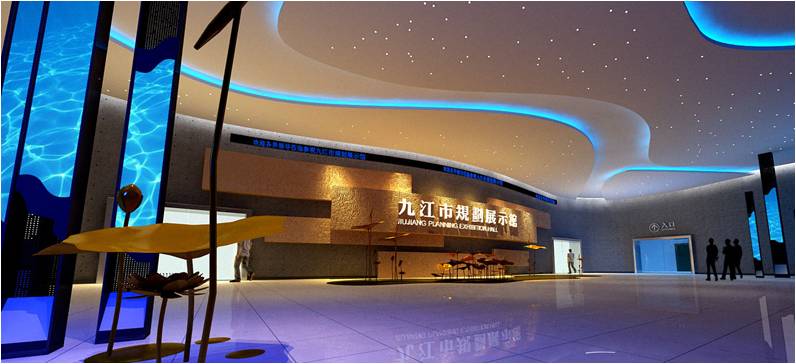 城市規劃數字展廳插圖